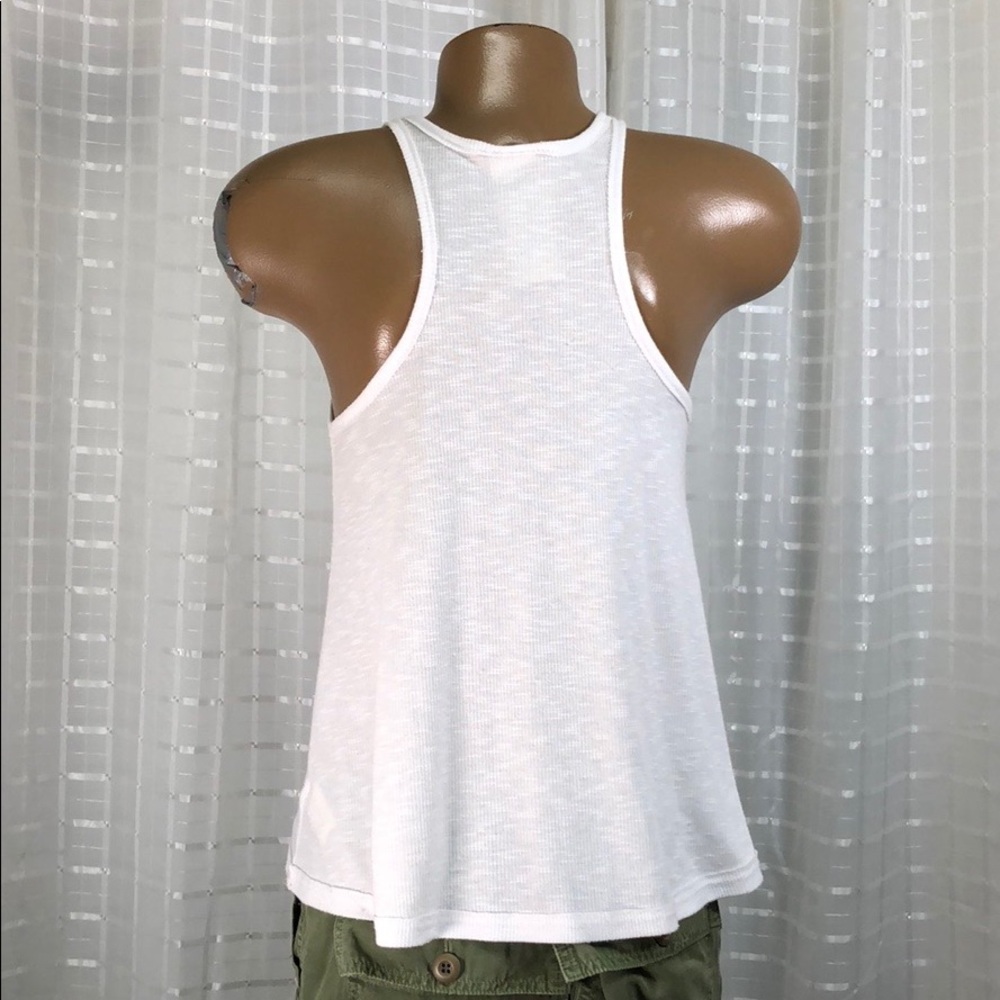Free People White Racetrack Rib tank M/M - Picture 4 of 11